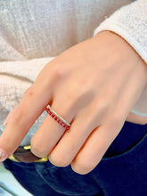 Load image into Gallery viewer, LUOWEND 18K Yellow Gold Fine Jewelry Natural Ruby Ring for Women
