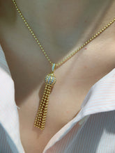 Load image into Gallery viewer, LUOWEND 18K Yellow Gold Fine Jewelry Real Natural Diamond Pendant for Women

