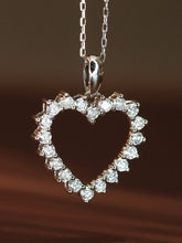 Load image into Gallery viewer, LUOWEND 18K White Gold Fine Jewelry Real Natural Diamond Necklace for Women
