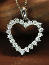 Load image into Gallery viewer, LUOWEND 18K White Gold Fine Jewelry Real Natural Diamond Necklace for Women
