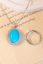Load image into Gallery viewer, LUOWEND 18K White Gold Real Natural Turquoise Earrings for Women
