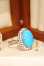 Load image into Gallery viewer, LUOWEND 18K White Gold Real Natural Turquoise Earrings for Women
