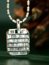Load image into Gallery viewer, LUOWEND 18K White/Yellow Gold Fine Jewelry Real Natural Diamond Pendant for Women
