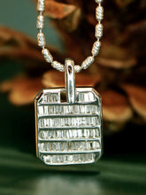 Load image into Gallery viewer, LUOWEND 18K White/Yellow Gold Fine Jewelry Real Natural Diamond Pendant for Women
