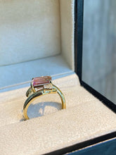 Load image into Gallery viewer, LUOWEND 18K Yellow Gold Natural Topaz Ring for Women
