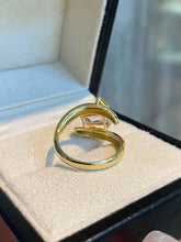 Load image into Gallery viewer, LUOWEND 18K Yellow Gold Natural Topaz Ring for Women

