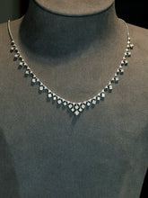 Load image into Gallery viewer, LUOWEND 18K White Gold Fine Jewelry Real Natural Diamond Necklace for Women
