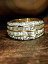 Load image into Gallery viewer, LUOWEND 18K White/Yellow Gold Fine Jewelry Real Natural Diamond Ring for Women

