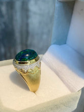 Load image into Gallery viewer, LUOWEND 18K Yellow Gold Natural Opal Ring for Women
