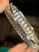Load image into Gallery viewer, LUOWEND 18K White Gold Real Natural Diamond Bangle for Women
