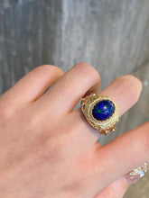 Load image into Gallery viewer, LUOWEND 18K Yellow Gold Naturl Opal Ring for Women
