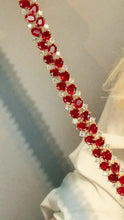 Load image into Gallery viewer, LUOWEND 18K Yellow Gold Natural Ruby Bracelet for Women
