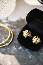 Load image into Gallery viewer, LUOWEND 18K Yellow Gold Real Natural Emerald Hoop Earrings for Women
