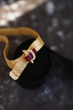 Load image into Gallery viewer, LUOWEND 18K Yellow Gold Real Natural Ruby Bracelet for Women
