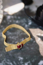 Load image into Gallery viewer, LUOWEND 18K Yellow Gold Real Natural Ruby Bracelet for Women
