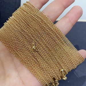 LUOWEND 18K Yellow Gold Necklace for Women