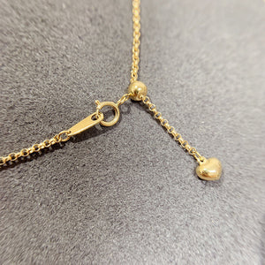 LUOWEND 18K Yellow Gold Necklace for Women