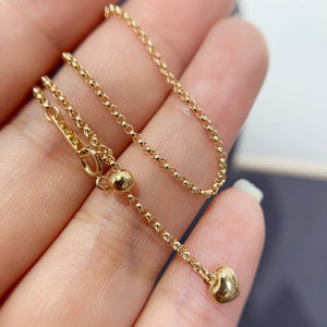 LUOWEND 18K Yellow Gold Necklace for Women
