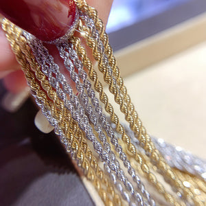 LUOWEND 18K White or Yellow Gold Necklace for Women