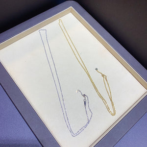 LUOWEND 18K White or Yellow Gold Necklace for Women