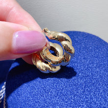 Load image into Gallery viewer, LUOWEND 18K Yellow Gold Hoop Earrings for Women
