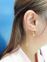 Load image into Gallery viewer, LUOWEND 18K Yellow Gold Drop Earrings for Women
