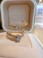 Load image into Gallery viewer, LUOWEND 18K Yellow Gold Real Natural Diamond Ring for Women
