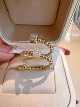 Load image into Gallery viewer, LUOWEND 18K Yellow Gold Real Natural Diamond Ring for Women
