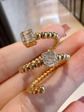 Load image into Gallery viewer, LUOWEND 18K Yellow Gold Real Natural Diamond Ring for Women
