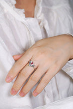 Load image into Gallery viewer, LUOWEND 18K White Gold Natural Pink Diamond Ring for Women
