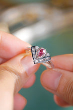 Load image into Gallery viewer, LUOWEND 18K White Gold Natural Pink Diamond Ring for Women
