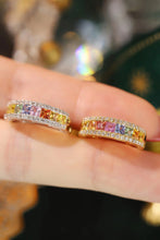 Load image into Gallery viewer, LUOWEND 18K Yellow Gold Natural Diamond and Color Sapphire Ring for Women
