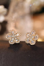Load image into Gallery viewer, LUOWEND 18K Yellow Gold Real Natural Diamond Stud Earrings for Women
