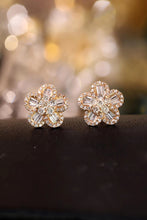 Load image into Gallery viewer, LUOWEND 18K Yellow Gold Real Natural Diamond Stud Earrings for Women
