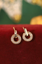 Load image into Gallery viewer, LUOWEND 18K Rose Gold Real Natural Diamond Stud Earrings for Women

