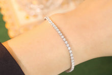 Load image into Gallery viewer, LUOWEND 18K White Gold Real Natural Diamond Bracelet for Women
