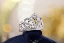 Load image into Gallery viewer, LUOWEND 18K White Gold Real Natural Diamond Ring for Women
