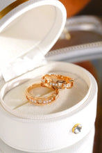 Load image into Gallery viewer, LUOWEND 18K Rose Gold Natural Diamond Ring for Women
