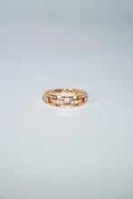 Load image into Gallery viewer, LUOWEND 18K Rose Gold Natural Diamond Ring for Women
