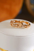Load image into Gallery viewer, LUOWEND 18K Rose Gold Natural Diamond Ring for Women
