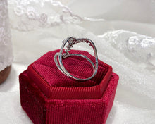 Load image into Gallery viewer, LUOWEND 18K White Gold Real Natural Diamond Ring for Women
