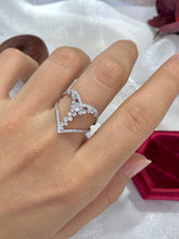 Load image into Gallery viewer, LUOWEND 18K White Gold Real Natural Diamond Ring for Women
