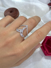 Load image into Gallery viewer, LUOWEND 18K White Gold Real Natural Diamond Ring for Women
