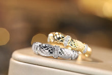 Load image into Gallery viewer, LUOWEND 18K White or Yellow Gold Real Natural Diamond Ring for Women
