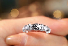 Load image into Gallery viewer, LUOWEND 18K White or Yellow Gold Real Natural Diamond Ring for Women
