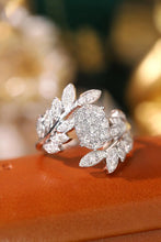 Load image into Gallery viewer, LUOWEND 18K White Gold Real Natural Diamond Ring for Women
