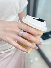 Load image into Gallery viewer, LUOWEND 18K White Gold Natural Diamond Ring for Women
