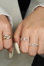 Load image into Gallery viewer, LUOWEND 18K Yellow Gold Real Natural Diamond Ring for Women
