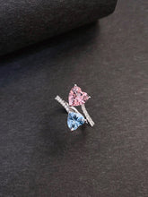 Load image into Gallery viewer, LUOWEND 18K White Gold Natural Aquamarine Ring for Women
