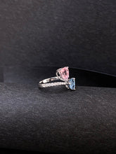 Load image into Gallery viewer, LUOWEND 18K White Gold Natural Aquamarine Ring for Women
